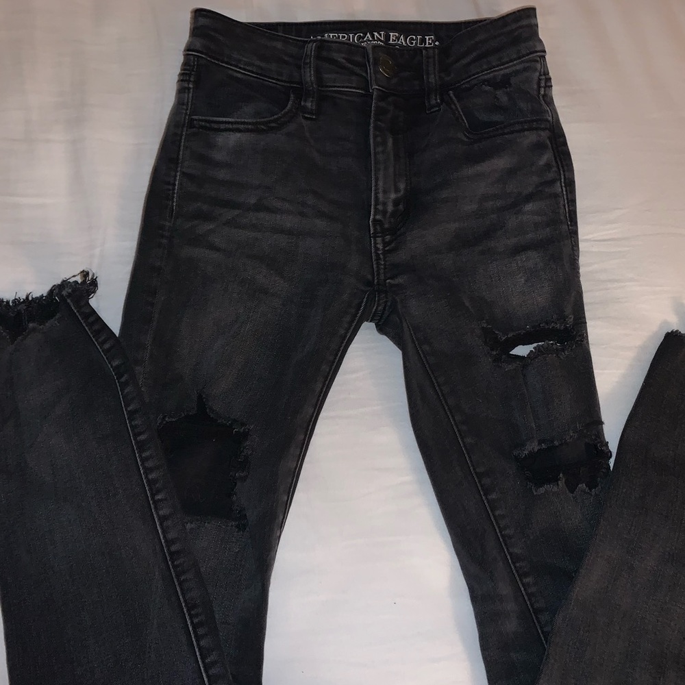 AMERICAN EAGLE black hi-rise jeggings